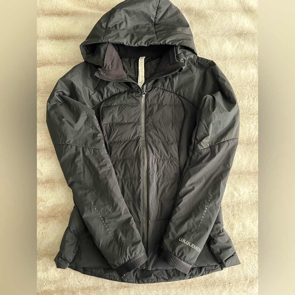 Used Lululemon Down For It All Jacket Black Size 8